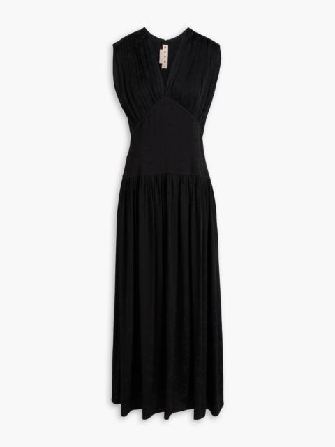 Marni Floral-jacquard midi dress