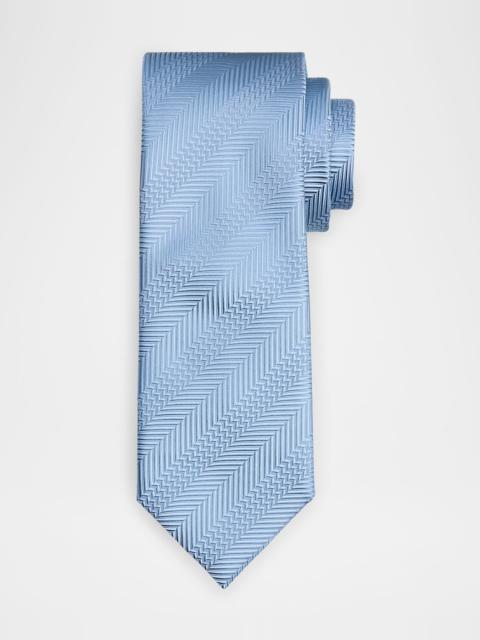 Brioni Men's Multi-Chevron Silk Tie