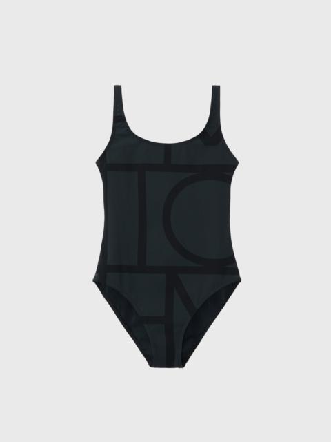 TOTEME Monogram swimsuit black/black