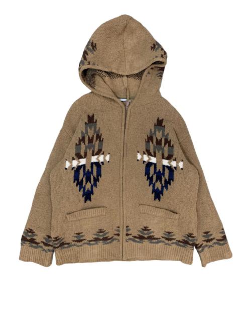 Other Designers Native - Vintage Bayflow Navajo Wool Knit Zipper Hoodie