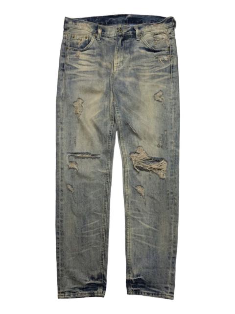 Other Designers Japanese Brand - Distressed dirty denim jeans