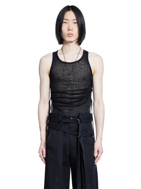 Ann Demeulemeester Boris Wrinkled Cropped Tank Top