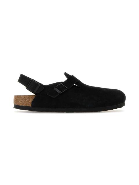 BIRKENSTOCK Black Suede Tokyo Slippers