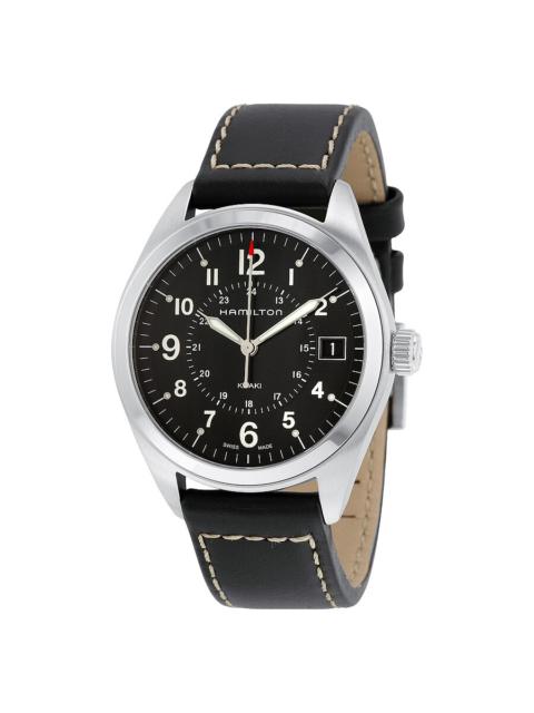 Other Designers Open Box - Hamilton Khaki Field Black Dial Black Leather Watch H68551733