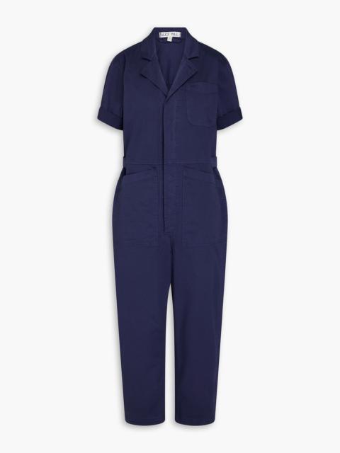 Other Designers Standard cropped cotton-blend jumpsuit