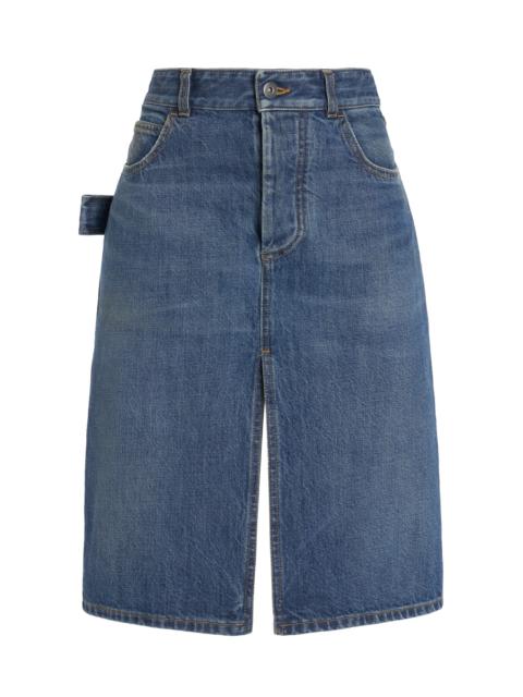 Bottega Veneta Denim Midi Skirt medium wash