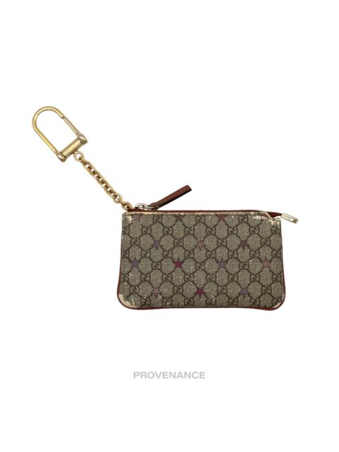 GUCCI Gucci Key Pouch Cles - Micro GG Supreme Stars Red