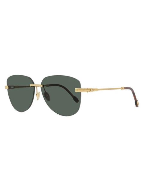 Other Designers Fred Green Oval Men's Sunglasses FG40045U 30N 61