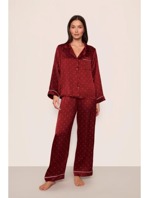 eberjey Eberjey x  Lily Aldridge - Inez Washable Silk Printed Long PJ Set