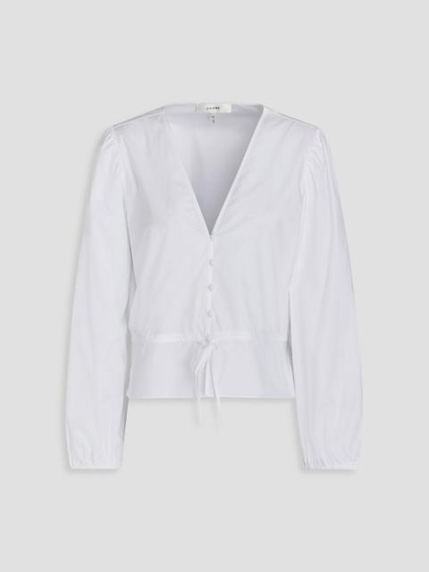 FRAME Cotton-poplin blouse