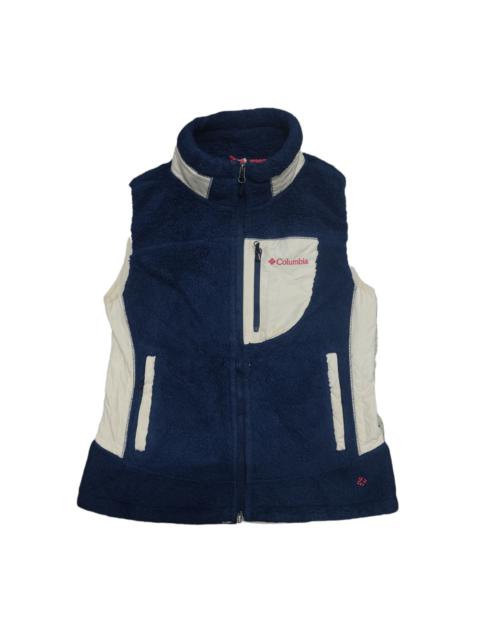 Other Designers Vtg Columbia Fleece Sherpa Vest Omni-Bloc Wind Protection