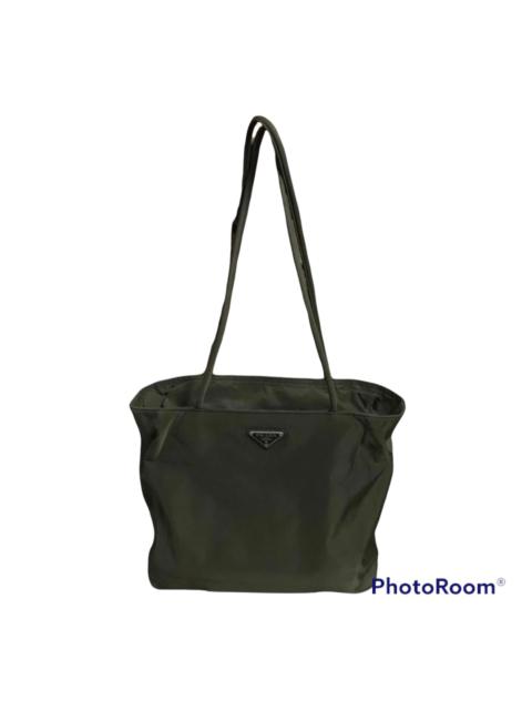 Other Designers Vintage - Vintage Prada Tessuto Olive Green Handbag