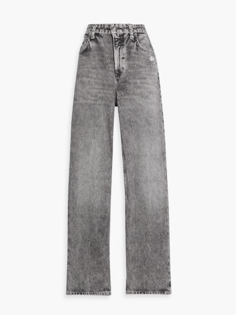 rag & bone Miramar Shea denim-effect print cotton straight-leg pants