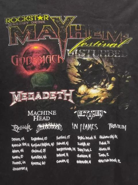 Other Designers Tour Tee - Rockstar Festival Mayhem Tour 2011 Tee Megadeth Godsmack