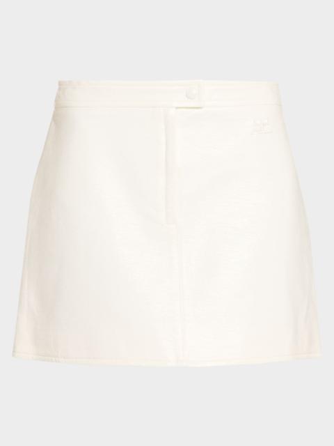 courrèges Reedition Vinyl Mini Skirt