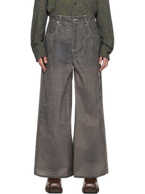 ECKHAUS LATTA $575 Eckhaus Latta Paper Ultra Wide Leg Jeans
