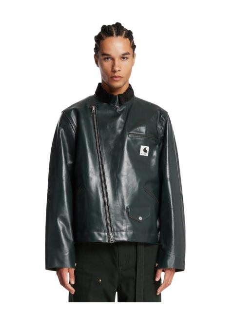 sacai Sacai x Carhartt Green Leather Jacket