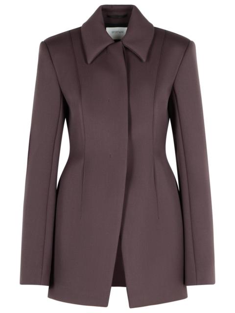 Sportmax Sportmax BACIO Tight Jacket Coffee Virgin Wool Blend