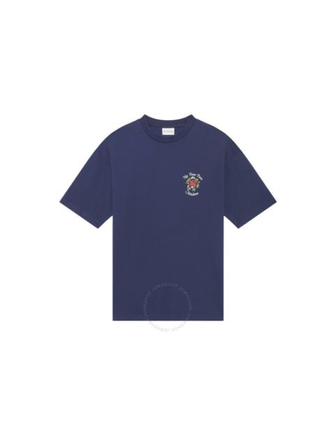 Drôle de Monsieur Drole De Monsieur Men's Navy Le T-Shirt Slogan Calligraphie