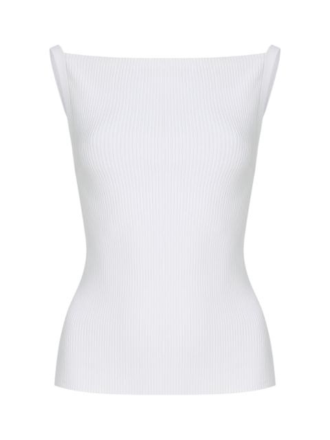 BRANDON MAXWELL Exclusive RIviera Knit Tank Top white