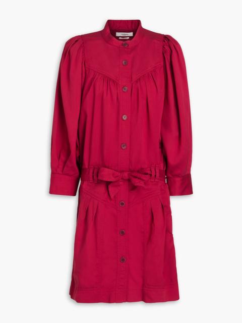 Isabel Marant Étoile Samira belted Lyocell-blend twill mini dress