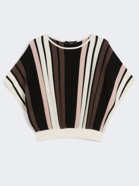 WEEKEND Max Mara PEGOLA Plissé-pleated viscose yarn top