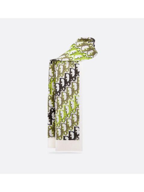 Dior Dior Dior Oblique Wool Scarf White