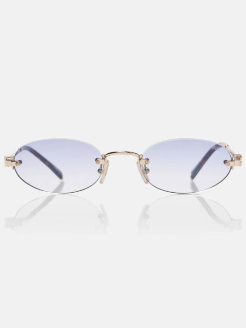 Miu Miu Logo oval sunglasses