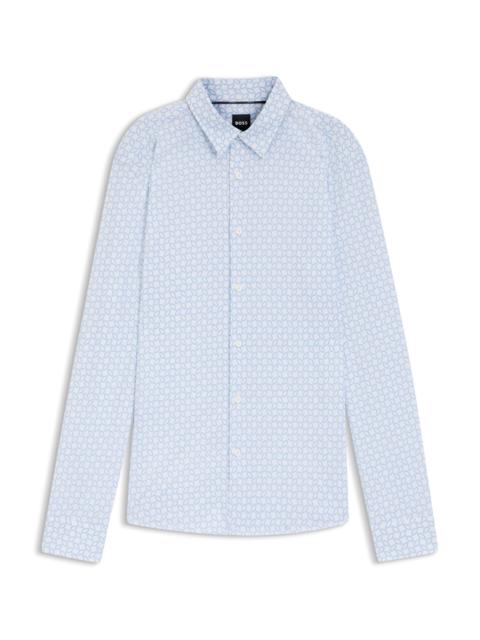 BOSS SLIM-FIT SHIRT IN PRINTED ITALIAN COTTON