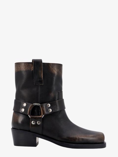 Paris Texas Leather Ankle Boots With Used Effect
