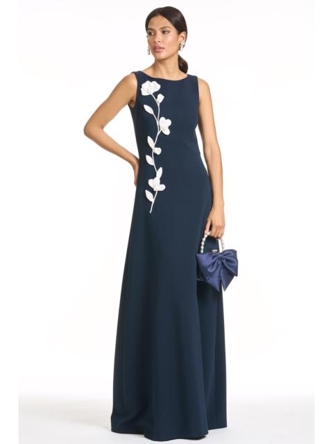 SACHIN & BABI EMBROIDERED DENEE GOWN - MIDNIGHT