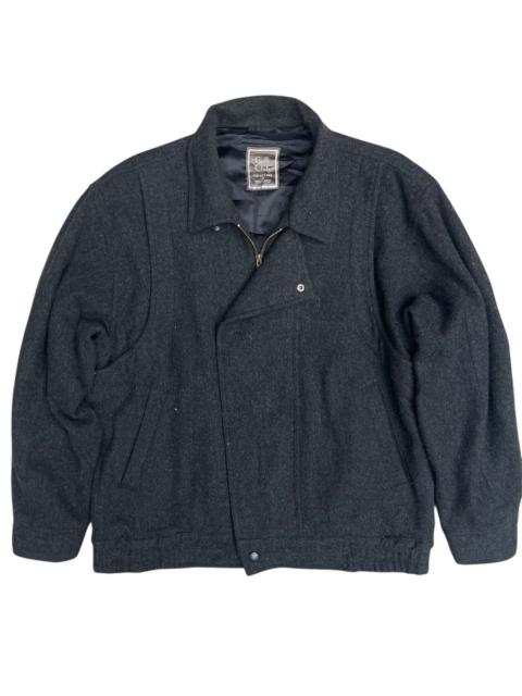 Other Designers Issey Miyake - Gulk Club Wool Zip Jacket Miyake-Inspired Form, Snap Hem