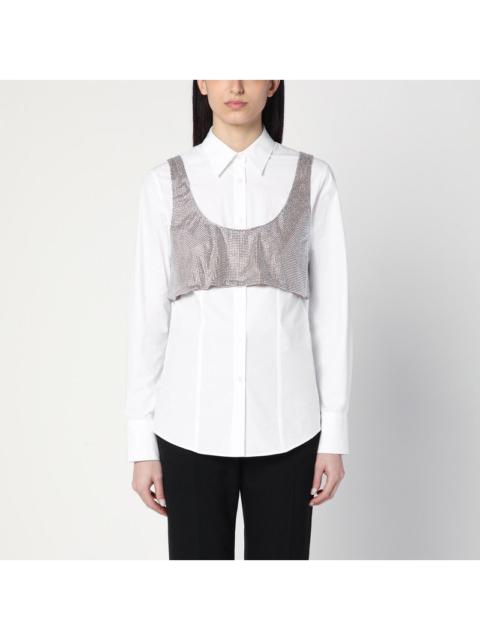 Giuseppe Di Morabito - Giuseppe di Morabito White shirt with rhinestone top