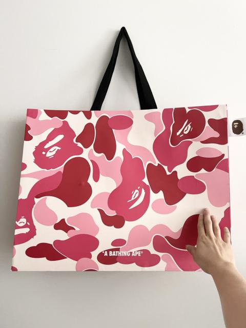 A BATHING APE® Bape Pink Camo Jumbo Shopping Bag