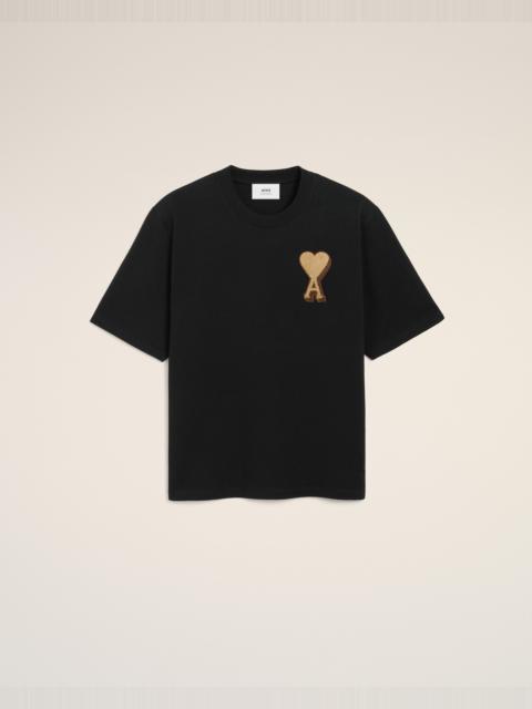 AMI Paris BLACK COTTON AMI DE COEUR T-SHIRT