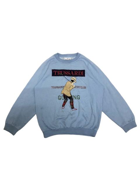 Other Designers Offer‼️Vintage Trussardi Embroided Logo Sweatshirt
