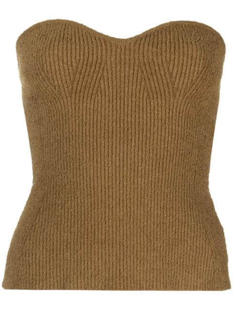 WARDROBE.NYC ribbed-knit bandeau top