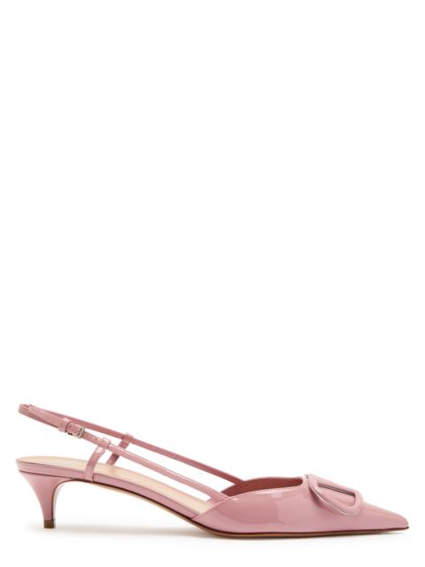 Valentino Valentino Vlogo 40 Patent Leather Slingback Pumps