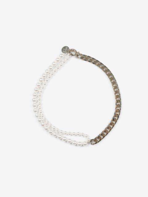 N°21 NECKLACE WITH CHAIN AND PEARLS