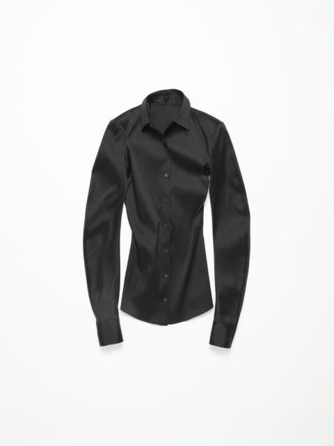 Asymmetric button-up shirt - Black