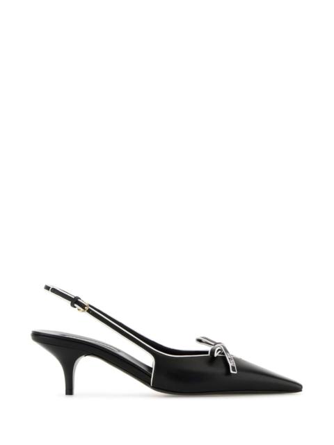 Miu Miu Miu Miu Women Black Leather Nappa Leather Pumps