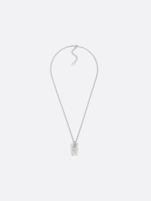Dior Dior Oblique Plate Pendant Necklace