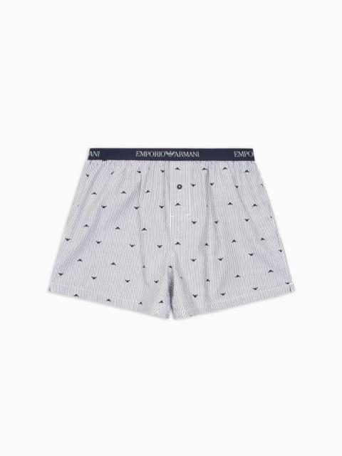EMPORIO ARMANI JACQUARD BOXERS WITH ALL-OVER PATTERN