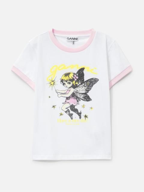 GANNI FAIRY PRINT BABY FIT T-SHIRT