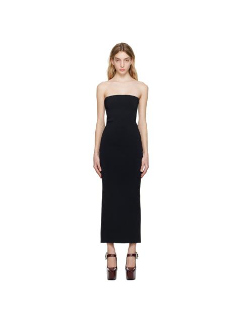 Bottega Veneta Black Compact Maxi Dress