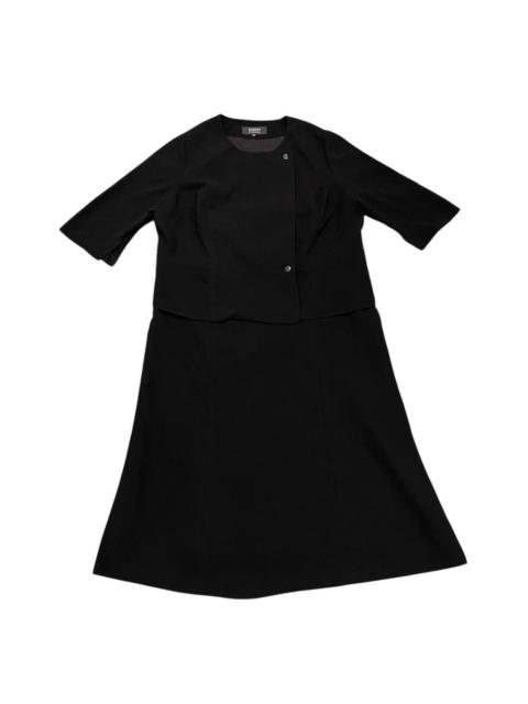 Other Designers Kansai Formal by Kansai Yamamoto Jet Black Layered Dress