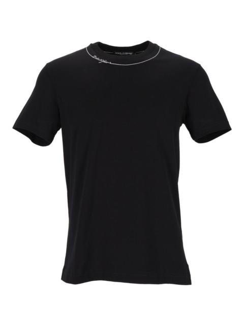 Dolce & Gabbana Dolce & Gabbana Men Cotton T-Shirt With Embroidery