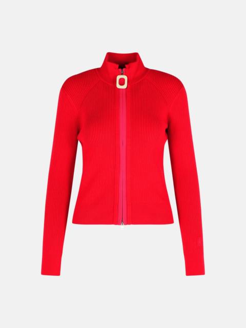 JW Anderson CRIMSON RED COTTON BLEND TURTLENECK SWEATER