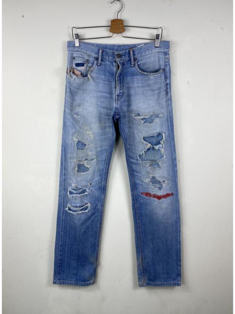 Other Designers Insane crazy perfect distressed jean made from japan semantic denim  trashed made in japan straight 