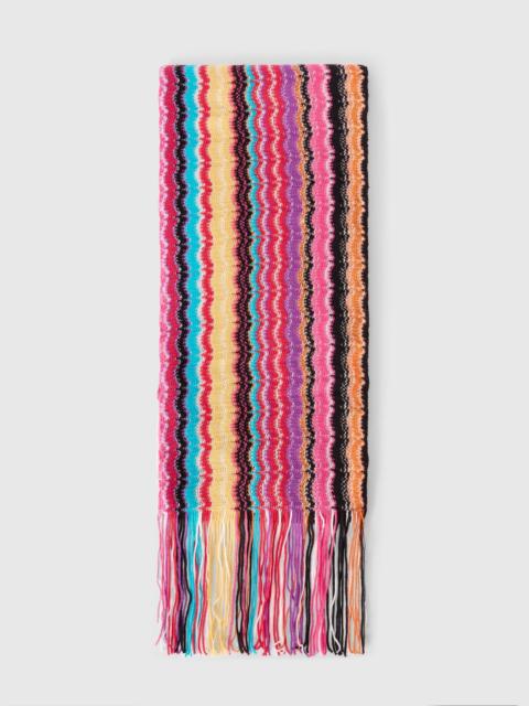 Missoni Wool and viscose scarf with fringes